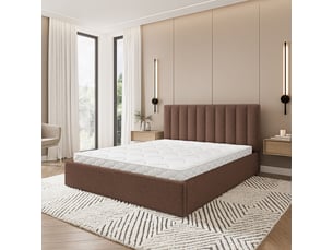 Lit coffre 200x200 cm MASSENO coloris marron