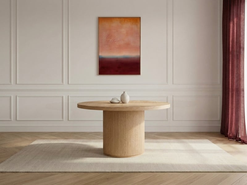  Bobochic ensemble prado avec table à manger extensible avec rangements 120 à 204 cm + lot de chaises bastide placage chêne massif marron clair PRADO - Conforama D
