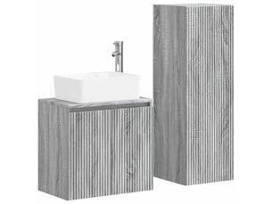 Ensemble de mobilier de salle de bain 2 pcs sonoma gris shl9218