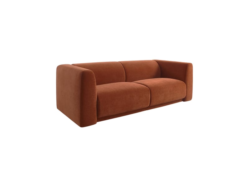  Canapé 3 places tissu terracotta - kosmo  - Conforama A