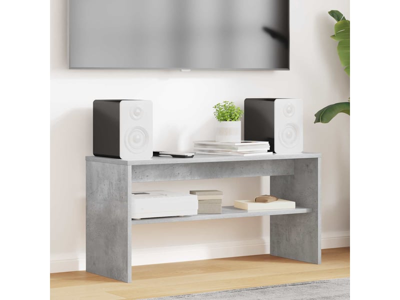  Meuble tv - banc tv - meuble de rangement 80 x 30 x 40 cm gris béton bois d'ingénierie  - Conforama B
