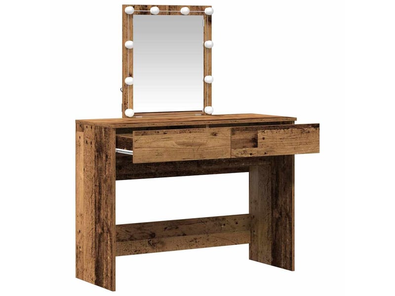  Coiffeuse, table de toilette bois ancien 100x40x130 cm shl1219  - Conforama E