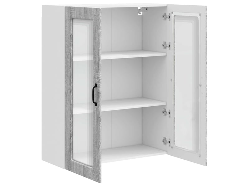 Meuble mural de cuisine | armoire de cuisine gris sonoma 80x31x100cm shl6121 - Conforama E