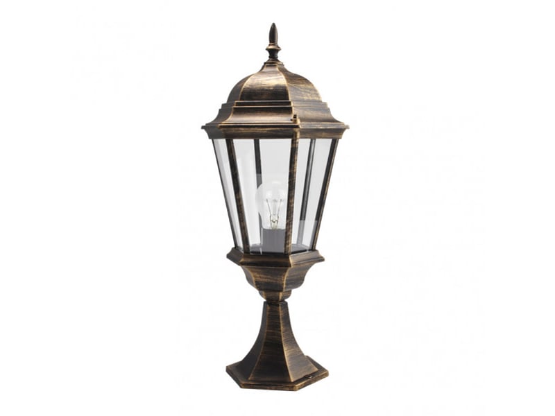  Lanterne de muret extérieur fabrilamp regulus noir et or, 1 x e27, ip44, 56 x 23 x 23 cm 149771016 - Conforama A