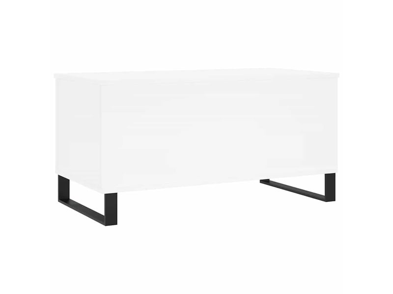  Table basse rectangulaire | table de salon blanc 90x44,5x45 cm bois d'ingénierie shl3138  - Conforama E