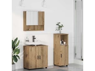 Ensemble de mobilier de salle de bain 3 pc chêne artisanal cf64290