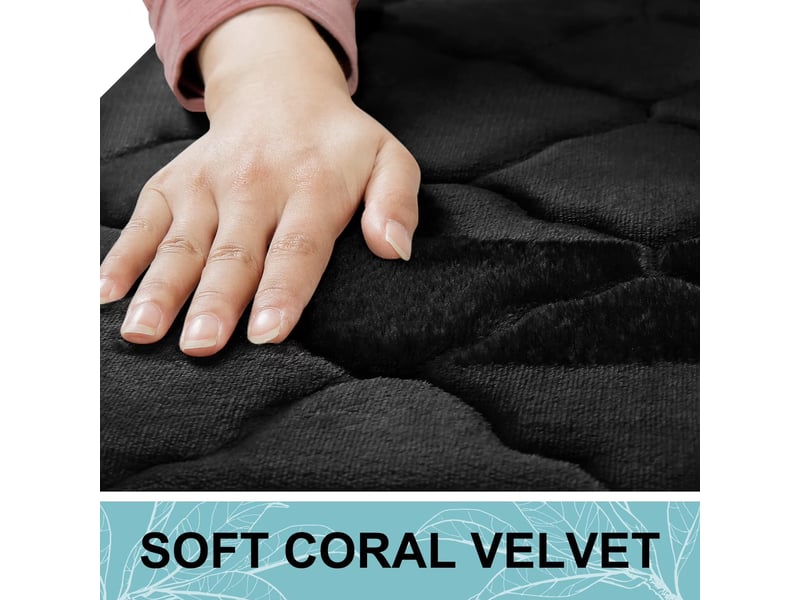  Tapis de bain en mousse à mémoire de forme antidérapant - 20 x 30 pouces - noir  - Conforama B
