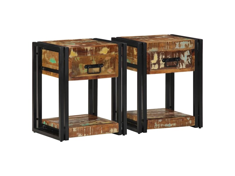 Table de chevet - cabinet de chevet - table de nuit 2 pc multicolore 40 x 35 x 50 cm - Conforama D