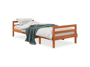 Lit simple 80x200 cm    coloris marron