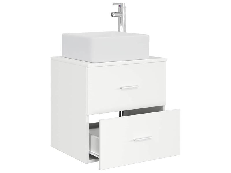  Vanité de lavabo mural, meuble de rangement blanc 49.5x41x63 cm shl2873  - Conforama C