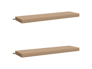 Lot de 2 coussins de banc, coussins d'assise soest 100 % polyester sable cf56834