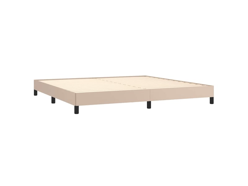 Lit double- lit adulte - cadre de lit sans matelas cappuccino 200x200 cm similicuir - Conforama C