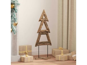 Sapin de noël, arbre de noël marron 90 cm bois de teck solide