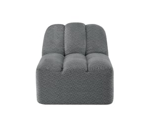 Canapé sans accoudoirs brravo en tissu bouclette gris