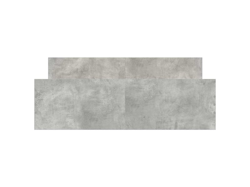  Lit double- lit adulte -  cadre de lit sans matelas gris béton 135x190 cm  - Conforama D