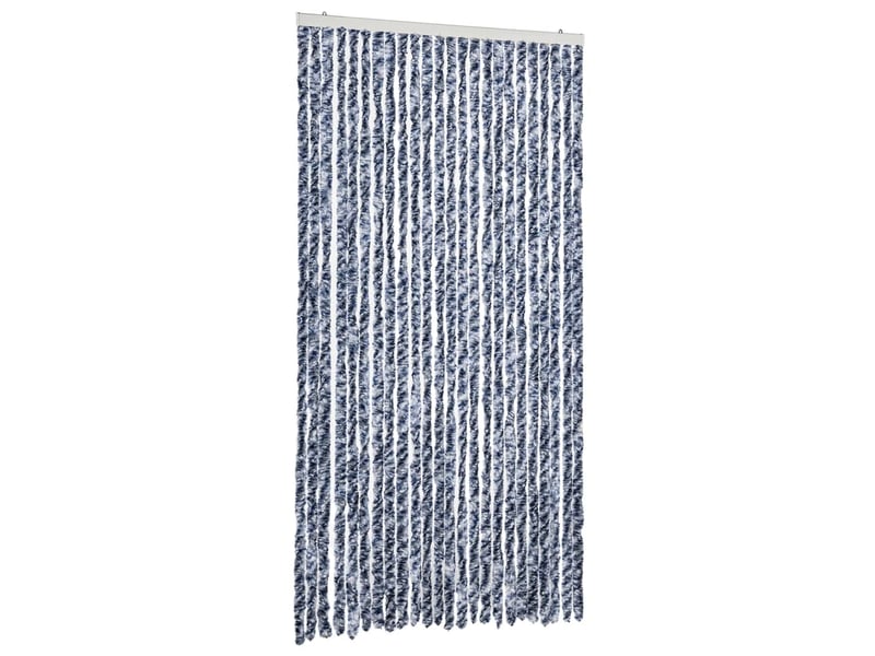  Rideau anti-mouches, moustiquaire bleu et blanc 100x230 cm chenille cf43514  - Conforama A