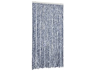 Rideau anti-mouches, moustiquaire bleu et blanc 100x230 cm chenille cf43514