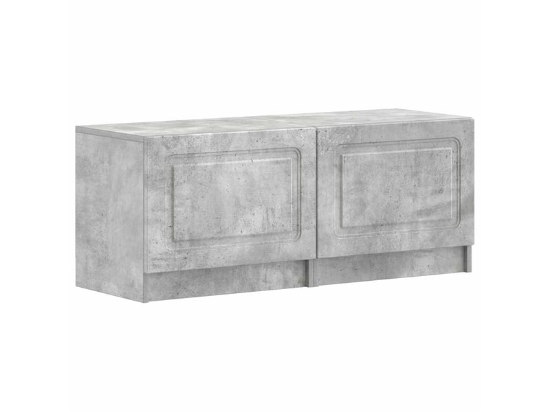 Meuble tv - banc tv - meuble de rangement led utrecht 3 pcs gris béton bois d'ingénierie - Conforama D