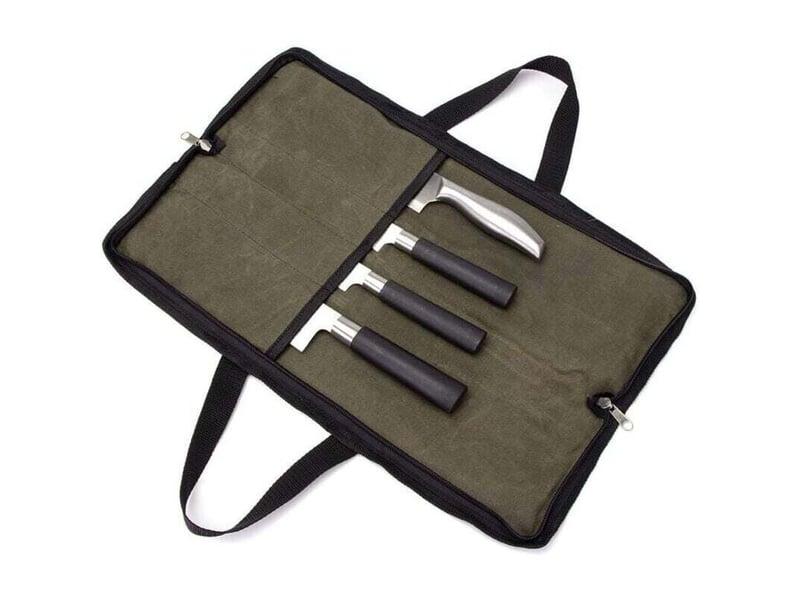  Sacoche à couteau de cuisine etui à couteaux vide porte couteaux sac à couteaux pour travail camping randonné pique-nique (sac sans couteaux) vert  - Conforama A