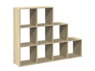 Étagère de rangement, bibliothèque 3 niveaux chêne sonoma