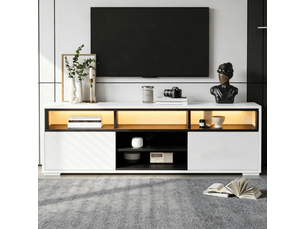 Meuble tv coloris blanc 150 cm <strong></strong> <strong></strong>