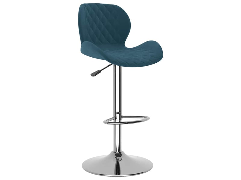  Lot de 2 tabouret de bar, chaise de bar bleu velours shl56055  - Conforama C