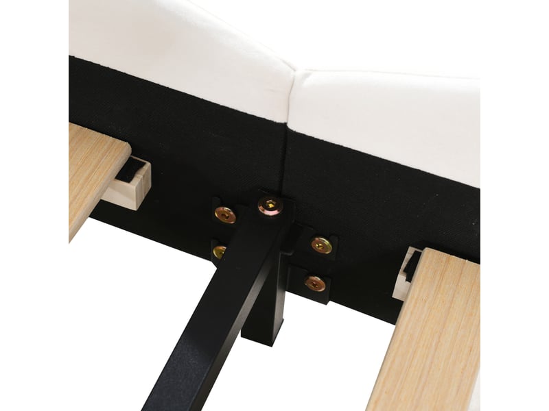 Lit enfant moderne 90x200 cm forme ours avec rangements, velours, blanc, sans matelas - Conforama R