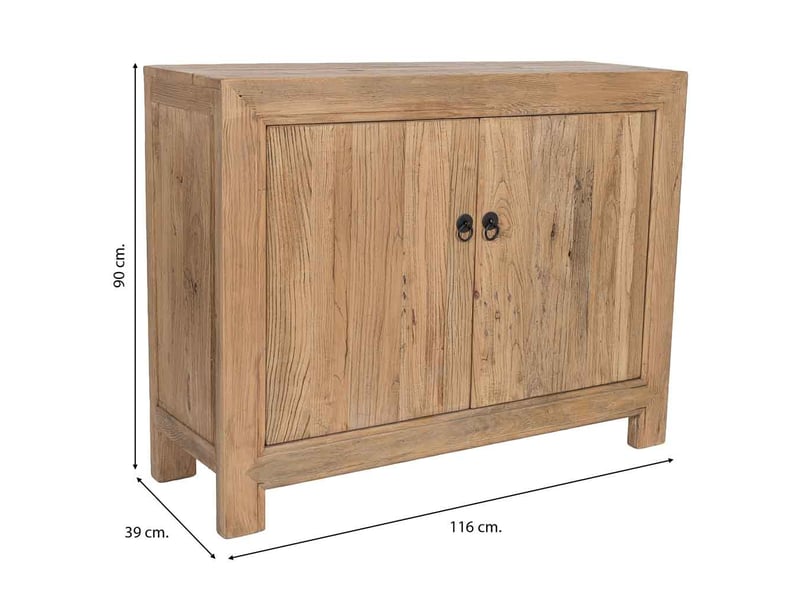  Buffet en bois beige 116x39x90 cm h  - Conforama C
