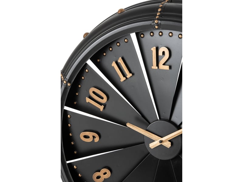  Horloge murale en métal hélios 63cm noir  - Conforama B