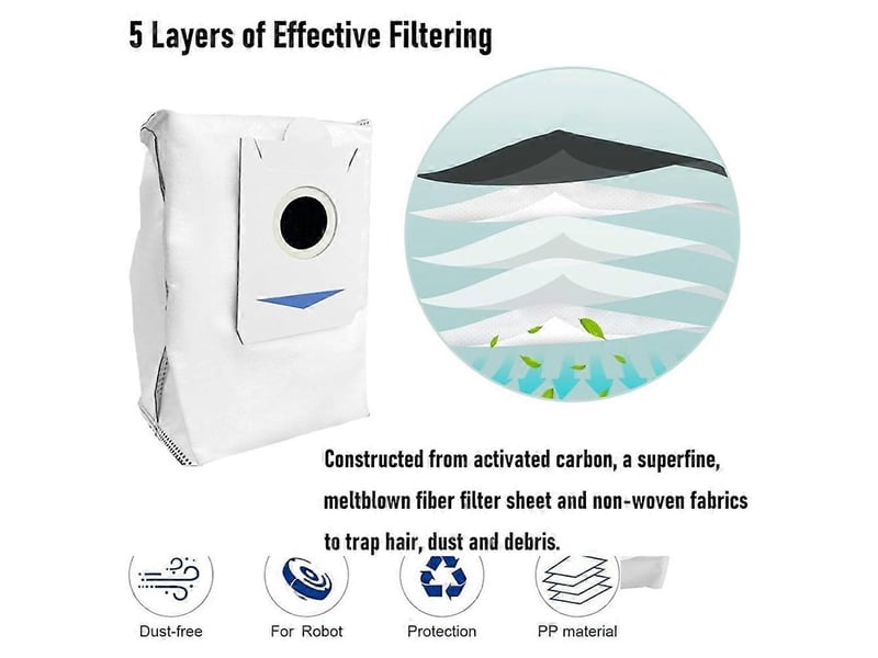 12 pcs dust bags for ecovacs deebot x5 prox5 omni x2x2 omnix2 pro sweeper accessories replacement trash bags  - Conforama E