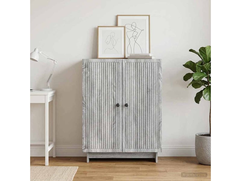 Buffet - bahut - meuble de rangement sonoma gris 66 x 34,5 x 90 cm bois d'ingénierie - Conforama D