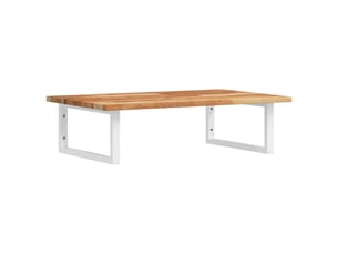 Étagère de vasque murale acier et bois massif d'acacia shl4444