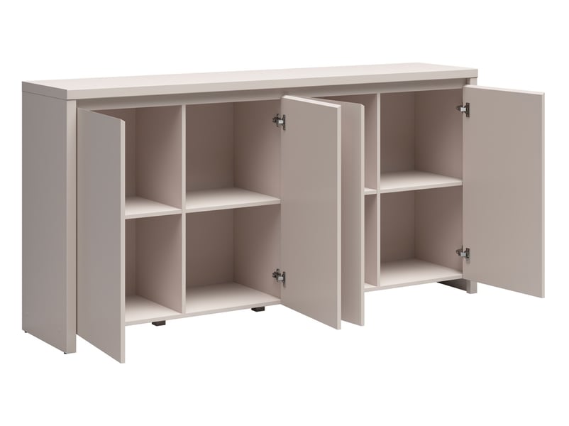 Buffet bas meuble de rangement 4 portes coloris cachemire - longueur 182 x profondeur 40 x hauteur 94 cm - Conforama C