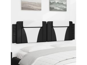 Coussin de tête de lit, coussin décoratif viana noir et blanc 180 cm similicuir