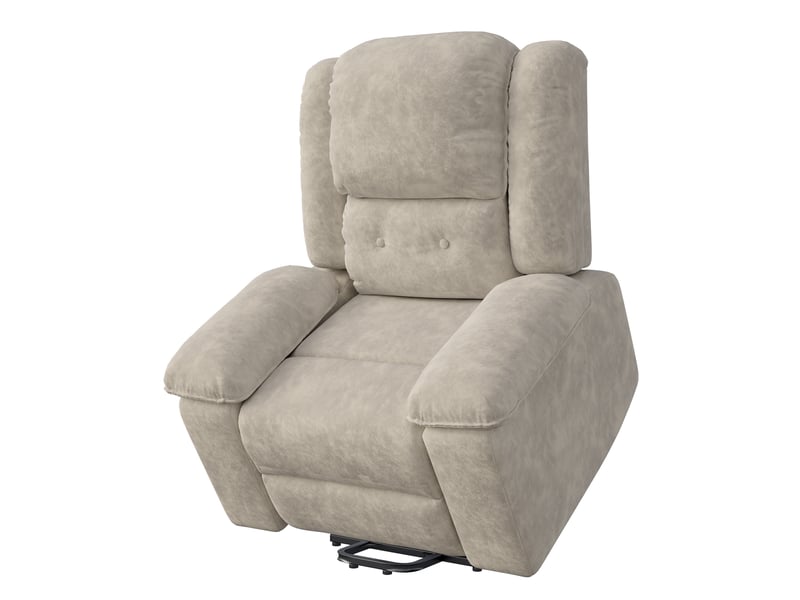  Fauteuil de massage releveur - 93 x 102 x 106 cm-brun - fauteuil massant électrique 8 points, chauffage lombaire, fonction releveur et tissu bronzant  - Conforama E