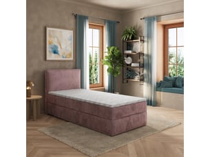 Lit avec rangement 100x200 cm <strong>MASSENO</strong> <strong></strong> coloris violet