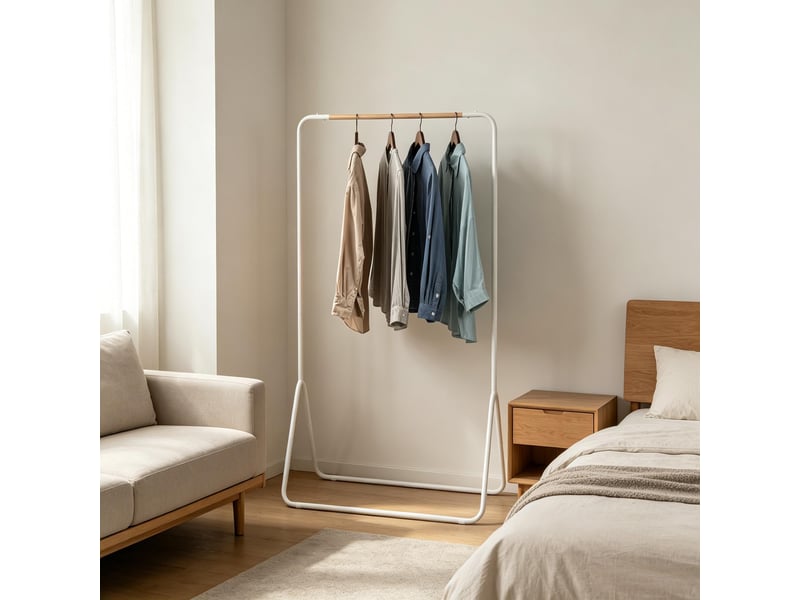  Tringle à vêtements multifonctionnelle, porte-manteau, tringle à vêtements d'entrée (uniquement avec tringle à vêtements) 1005001633390185-1 - Conforama E