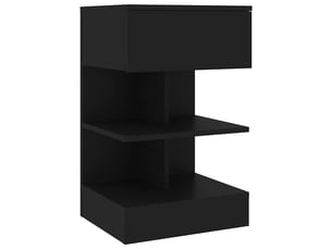 Table de chevet - cabinet de chevet - table de nuit noir 40x35x65 cm bois d’ingénierie