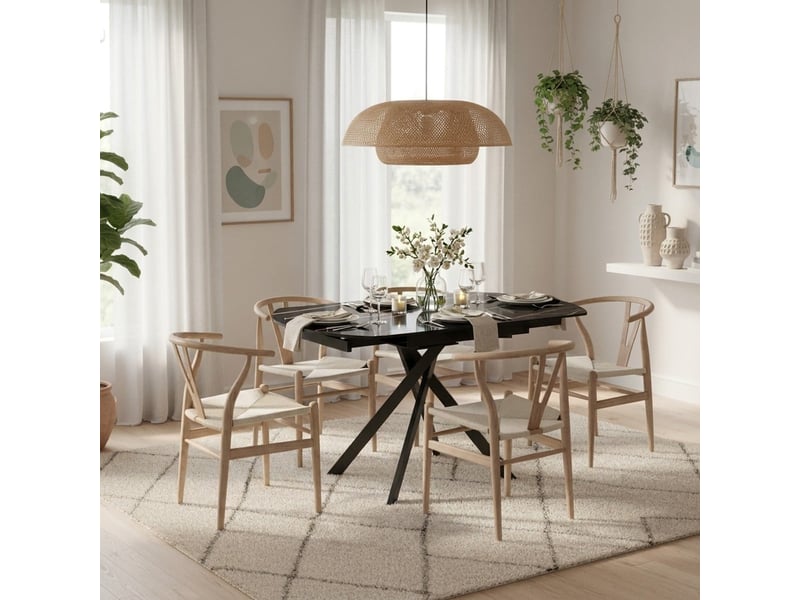  Table extensible en céramique pour cuisine et salon 120x80120 drift - effet marbre noir  - Conforama B