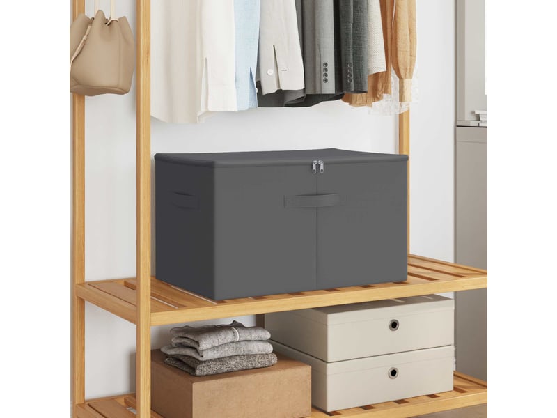 Boîte de rangement 2 pcs tissu intissé 55x35x32 cm 61,6 l shl14733 - Conforama B