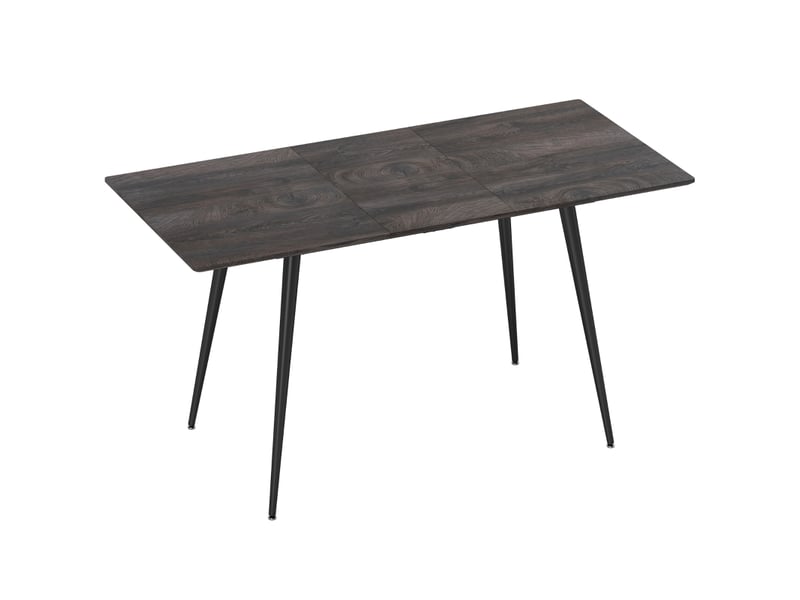Table de salle à manger extensible pour 6 à 8 personnes avec plateau escamotable et pieds en acier, bois gris - Conforama A