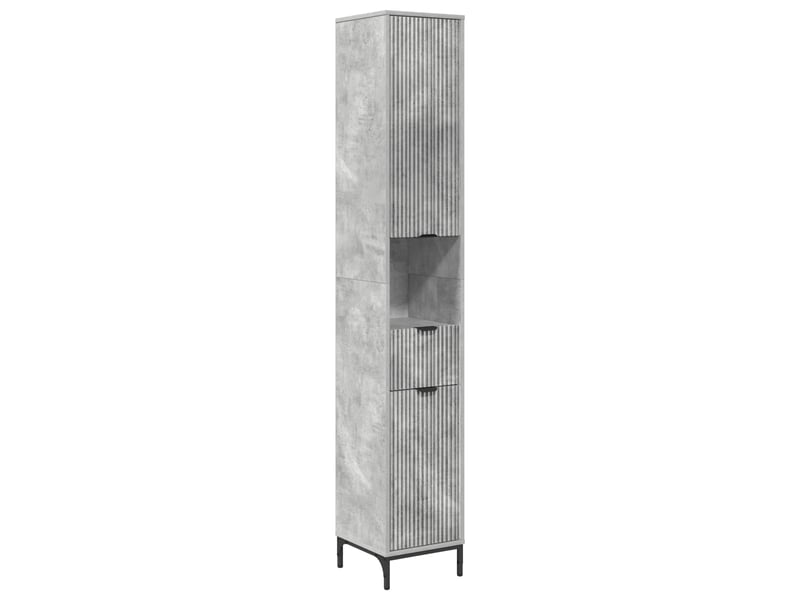  Cabinet de salle de bain, armoire salle de bain gris béton 31,5 x 33 x 190 cm cf65365  - Conforama A