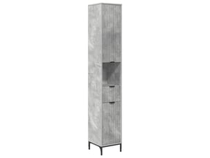 Cabinet de salle de bain, armoire salle de bain gris béton 31,5 x 33 x 190 cm cf65365