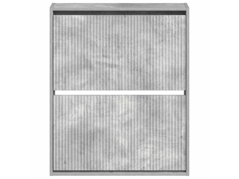  Meuble à chaussures mural, armoire à chaussures arnhem 71x17x86 cm gris béton  - Conforama D