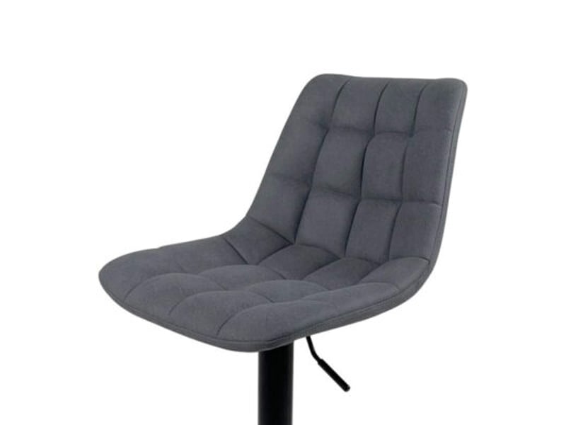  Lot de 2 tabourets de bar réglables pivotants sid en velours matelassé noir et gris avec dossier  - Conforama E