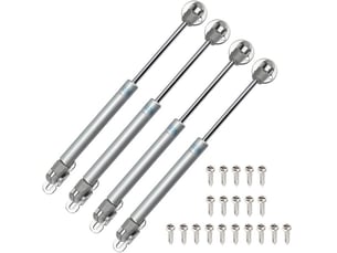 Pack de 4 amortisseurs hydrauliques à gaz de 100n, mécanisme d'élévation pour les portes de meubles et les boîtes de jouets
