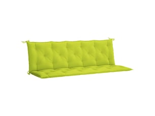 Coussin de banc de jardin, coussin d'assise vert vif 180x(50+50)x7cm tissu oxford cf52877