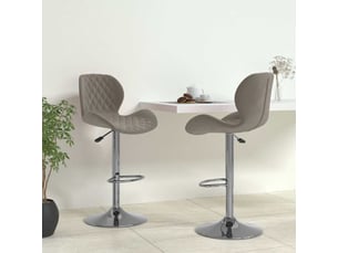 Lot de 2 tabouret de bar, chaise de bar gris clair velours shl28617