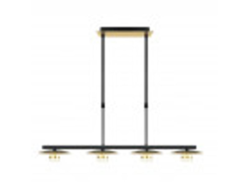  Fabrilamp ciudad del cabo, lampe, moderne, led, 24 w, 1920 lm, 4000 k, noirdoré, 40-62 x 85 x 15 cm 153654016 - Conforama B