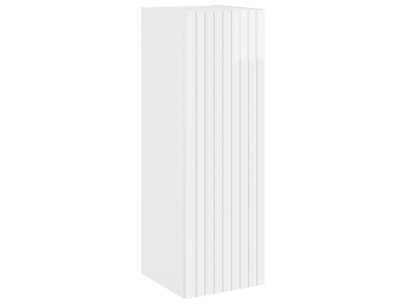  Cabinet salle de bain mural, meuble de rangement blanc brillant shl7141  - Conforama A